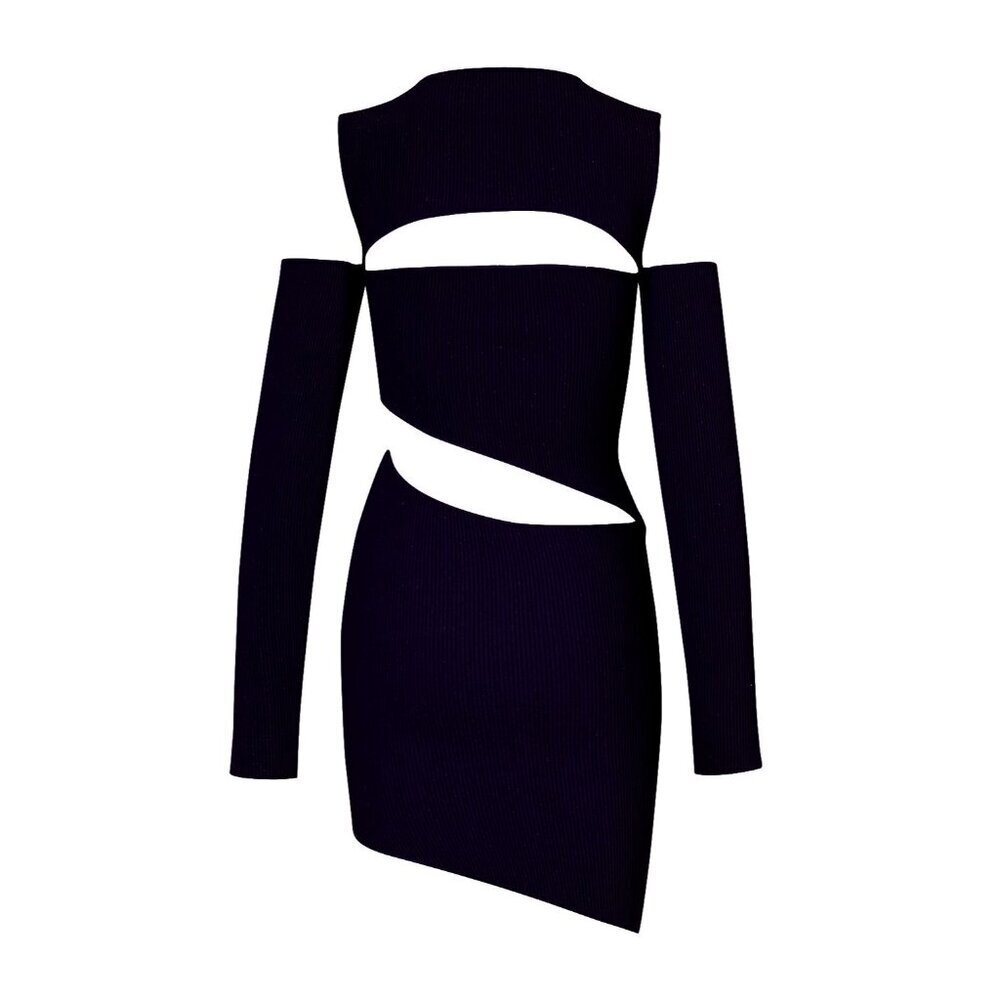 Baobab Violeta Cut Out Mini Dress Coal Womens Size Small - Picture 2 of 7